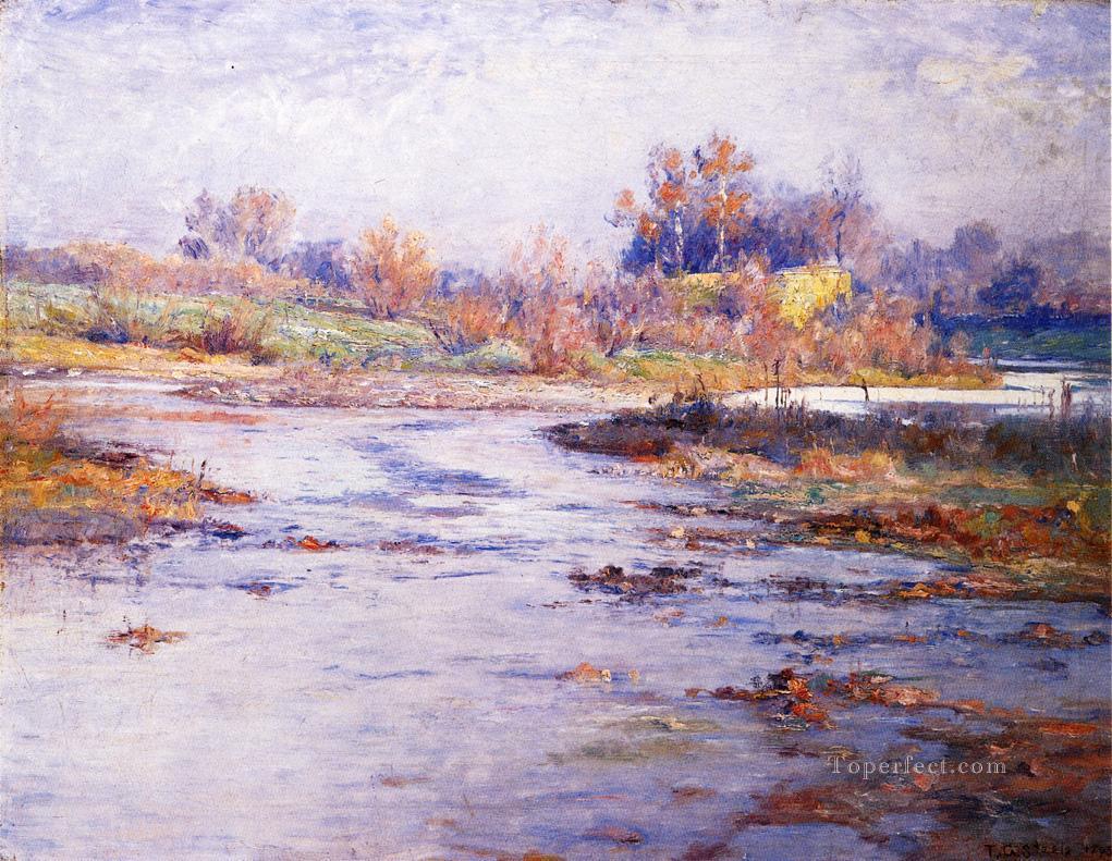 Mysterious Impressionist Indiana landscapes Theodore Clement Steele Oil Paintings